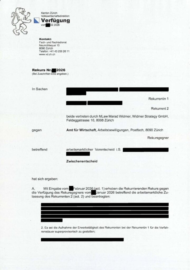 юрфирмы Цюрих Марад Видмер